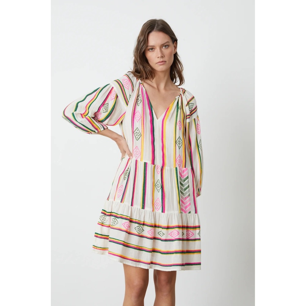 Velvet By Graham & Spencer Jade Novelty Jacquard Dress Womens S Boho Festival